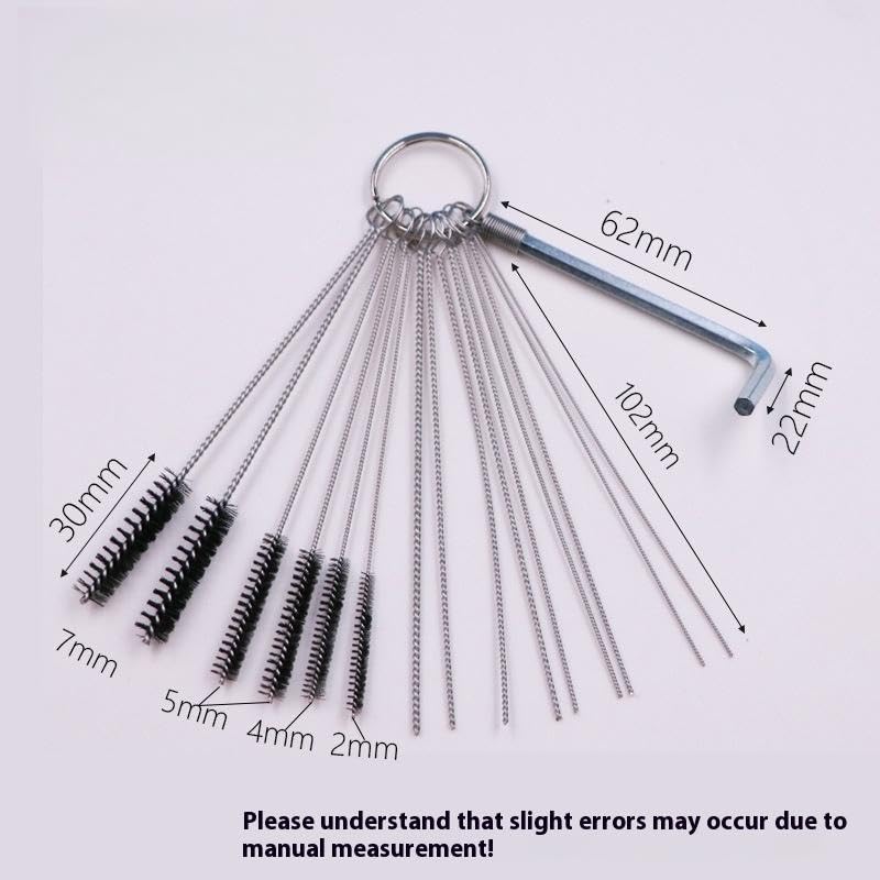1 Set Cleaner Tools Carburetor Carbon Dirt Jet Remove Cleaning Needles Brushes for Automobile Motorcycle ATV Welder Carb Chainsaw - size: MediumA