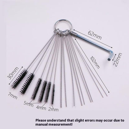 1 Set Cleaner Tools Carburetor Carbon Dirt Jet Remove Cleaning Needles Brushes for Automobile Motorcycle ATV Welder Carb Chainsaw - size: MediumA