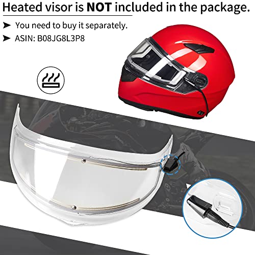 ILM Motorcycle Helmet Motocross Full Face Ultra Large Pinlock Insert Anti-Fog Visor ATV Casco Snowmobile for Men Women DOT - color: Red