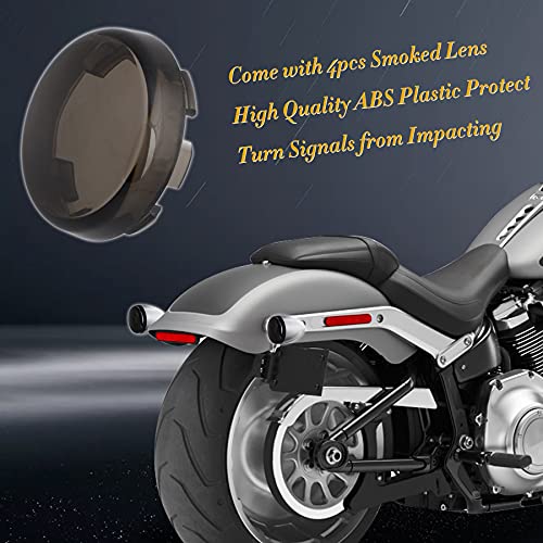 Sequential Led Turn Signals, 1157 Front + 1156 Rear Blinkers with Smoked Lens Compatible with Harley Sportster Softail Street Glide Road King Cruiser Turing - color: Sequential Light & Smoked Lens
