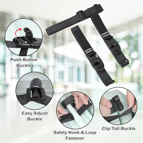 Vigorport Luggage Connector, Straps for Suitcase, Add A Bag Adjustable Attachment Accessories (Medium-Cam Buckle) - size: Medium-Cam Buckle