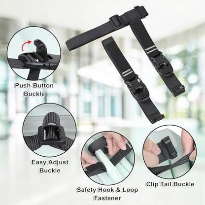 Vigorport Luggage Connector, Straps for Suitcase, Add A Bag Adjustable Attachment Accessories (Medium-Cam Buckle) - size: Medium-Cam Buckle
