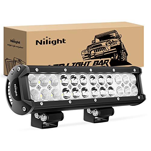Nilight LED Light Bar 12 Inch 72W 5040LM Spot Flood Combo Off Road Driving/Fog Boat Work Lamp for Truck Pickup Golf Cart SUV ATV UTV 4x4 Van Camper - color: White