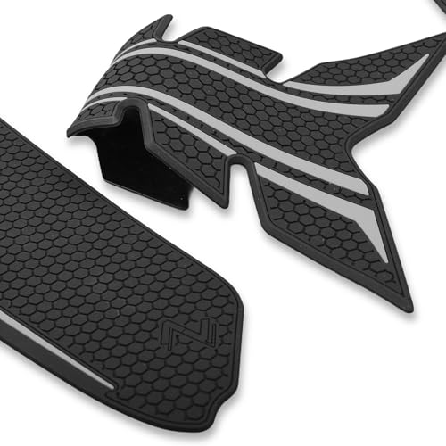 Motorcycle Tank Grip Protector Pads, Anti-Slip Honeycomb Design, Compatible with Suitable for Kawasaki Z900 2017-2025 (grey) - color: grey