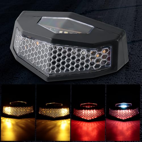 12V Motorcycle LED Rear Tail Turn Signal Light Brake Stop Light Compatible with Honda motorcycles street bikes, scooters,ATVs