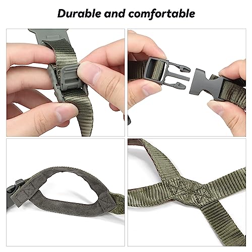 Tactical Helmet Chin Strap Adjustable Dial 4 Points Suspension System with Bolts and Screws for Tactical Fast MICH Bump Helmet Accessory - color: Style 3-Grey