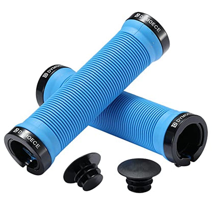 Dymoece Bike Handlebar Grips,Bicycle Handle Grip Ergonomic Design Dual Lock-on for Mountain Bike MTB BMX Foldable Downhill - color: Blue