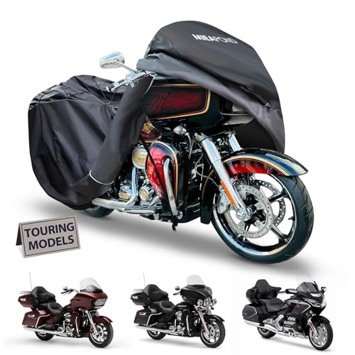 Motorcycle Cover for Harley Davidson Touring Models Road Glide Limited, Ultra Limited, Ultra Classic, Road King, Road Glide, Street Glide, Electra Glide - Waterproof Motorcycle Cover Outdoor Storage - size: 110"-Touring Ultra