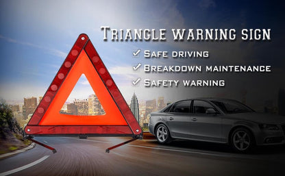 1Pcs Emergency Warning Triangle Reflector for i7 ab 2023, | Reflective folding markers alert traffic during roadside breakdowns
