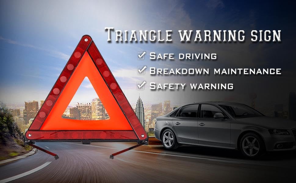 1Pcs Emergency Warning Triangle Reflector for I4 2022-2024, | Reflective folding markers alert traffic during roadside breakdowns