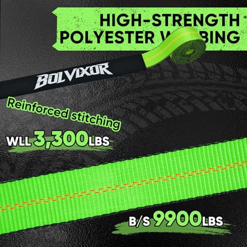 4 Pack Car Tie Down Straps for Trailers - 2" x 96" - 9900LBS Break Strength - Tire Ratchet Straps with Heavy Duty Chain Anchors for Hauling UTV, SUV, Truck, Any Cars - color: Green