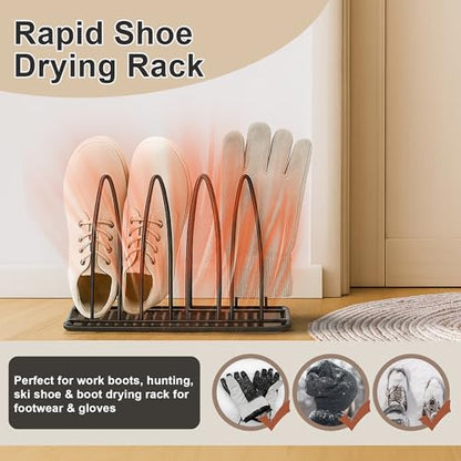 Enhon Metal Shoe Drying Rack, Boot, and Glove Dryer Rack for Shoes Inside Drying (Vent Cover Not Included)