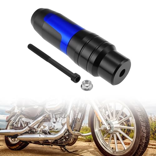 Frame Slider Anti-Crash Protector for Motorcycles 14.1 cm Aluminum Alloy Front Fork Wheel Fall Protection Guard Blue 1 Pcs - color: Blue