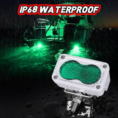 Green LED Pod Lights 3 Inch Auxiliary Backup Rear Light Bar 2PCS Off Road Driving Fog Cube Lights Green Hunting Fishing Emergency Safety Signal Work Lights for Truck UTV Pickup Boat - color: Green