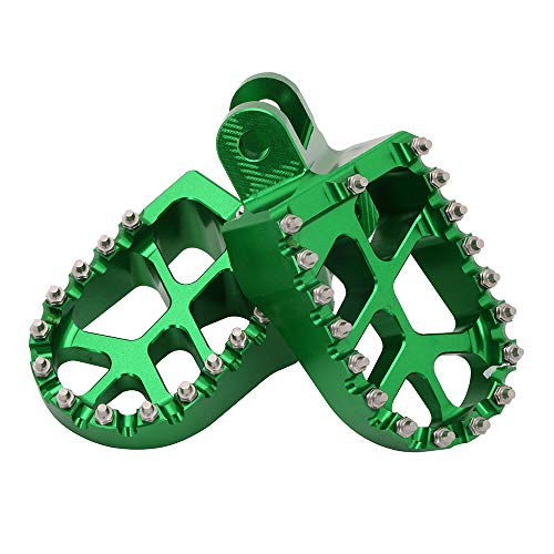 AnXin Foot Pegs Footpegs Footrests Foot Pedals Rests CNC MX for KLX300 KLX300R KLX300SM 97-07 20-24 KLX250 06-20 KLX250S 09-14 KLX250R 94-96 KLX650 93-96 Dirt Bike Green - color: green, size: KLX250 KLX250R/S/SF KLX300/R/SM KLX650