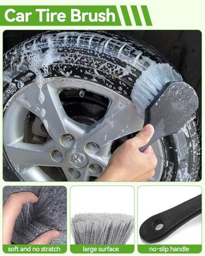 8Pcs Car Wash Kit, 62’’ Car Wash Brush with Long Handle, Microfiber Carwash Kit Set, Car Washing Supplies for Cars RV Truck Exterior - color: Car Wash Kit