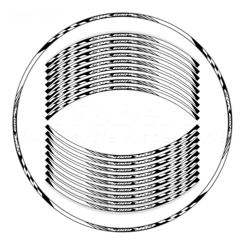 CBR 17 inch Wheel Rim Stickers Decals Tape Compatible with CBR600RR 2003-2025 F5 Motorcycle Reflective Rim Tapes Sticker Stripe (White) - color: White