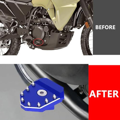 KLR650 Brake Pedal Blue Rear Foot Extension Pedals Motorcycle Rear Pedals Footbrake Lever Pedal Enlarge Extension Pad Aluminum Alloy Compatible With KLR650 2008-2025 - color: Blue