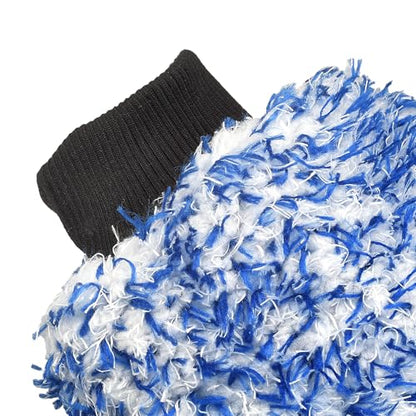 Long Pile Microfiber Wash Mitt, Swirl-Free Finish, for Cars, Trucks, Boats, RVs and Motorcycles, Machine Washable, Auto Detailing (1, Blue) - color: Blue