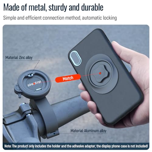 Bike Phone Mount,Motorcycle Phone Holder with Universal Adapter,Out Front Bicycle Handlebar Mount for Mountain Road EBike,Scooter,Moto,MTB,Quick Release Attach/Detach-Black【Series C - 1st Gen】 - color: 【1st Gen】Handlebar Mount-Black