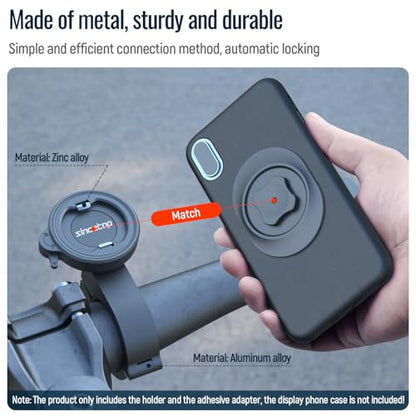 Bike Phone Mount,Motorcycle Phone Holder with Universal Adapter,Out Front Bicycle Handlebar Mount for Mountain Road EBike,Scooter,Moto,MTB,Quick Release Attach/Detach-Black【Series C - 1st Gen】 - color: 【1st Gen】Handlebar Mount-Black
