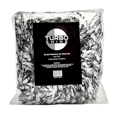 Long Pile Microfiber Wash Mitt, Swirl-Free Finish, for Cars, Trucks, Boats, RVs and Motorcycles, Machine Washable, Auto Detailing (1, Black) - color: Black