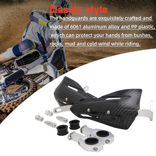 JFG RACING Dirt Bike Hand Guards Handguards - 7/8'' 22mm and 1 1/8'' 28mm with Universal Mounting Kits for Sur Ron Motorcycle MX Motocross Supermoto Racing ATV Quad KAYO -Imitation Carbon Fiber - color: imitation carbon fiber
