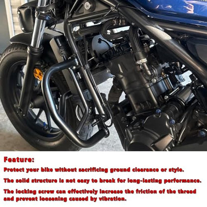 Motorcycle Steel Engine Guard Bumper Crash Bar Replacement for Honda CMX500 Rebel 500 CMX 500 2017-2026 Frame Falling Protector - size: For CMX500