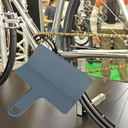 Motorcycle chain oil containment tool made of long lasting PP material for repeated use in grease and wax transfer to sensitive areas