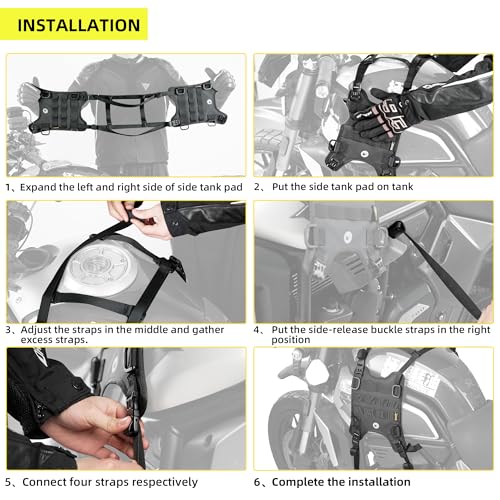 Rhinowalk Motorcycle Tail Bag Base, Universal Saddle Bag Mount - color: Black Saddle Mount, size: Fuel Tank Double Saddle