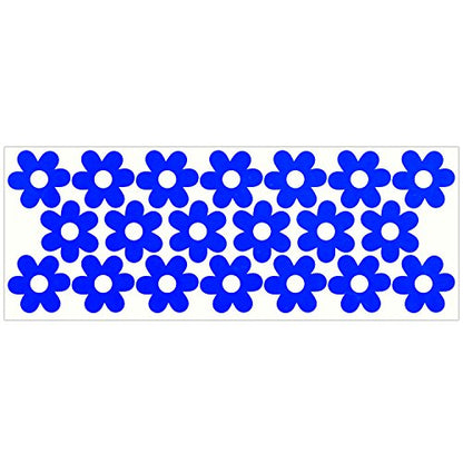 LiteMark Reflective Petal Flower Power Vinyl Stickers, Great for Laptop, Phone, Helmets, Bicycles - Light Blue, Pack of 20 Pcs - color: Light Blue