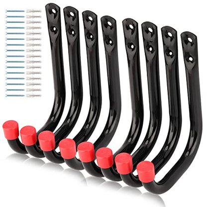 Heavy Duty Steel Garage Storage Utility Hooks, 8 Pack Wall Mount Hanging Storage Utility Hanger - size: 4.1inch