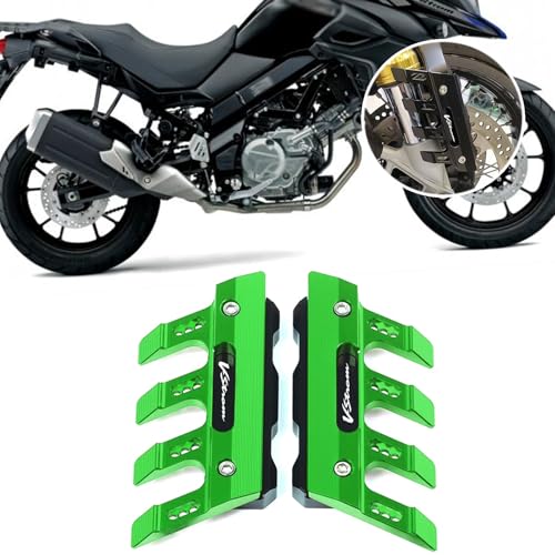 for DL250 DL650 DL650XT DL1000 DL1050 V-Strom VSTROM 2020-2026 Motorcycle Front Fender Side Guard Fender Slider Front Fork Protector Guard Block Slider (Green) - color: Green
