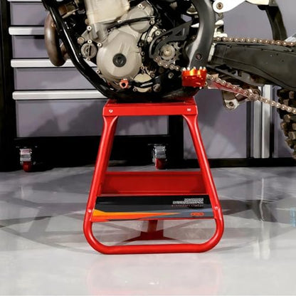 CHANGCHENG Motorcycle Stand Detachable Dirt Bike Stand Universal Anti-skid Maintenance for Most Motorcycle Dirt Bike Ebike KLX110 Surron Talaria Eride Pro Tuttio Red - color: Red