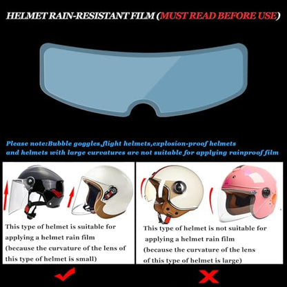 4 PCS Motorcycle Helmet Visor Anti Fog Film for AGV AX-8 Dual 2012-2015, Rain Resistant HD Helmet Shield Films, Clear Patch, Anti-Steaming Insert, Clear Vision
