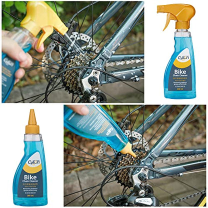 CXWXC Bike Cleaning Kit Including Bicycle Chain Scrubber, Bike Cleaner Brush Tool, Bicycle Chain Cleaning Agent,Chain Lube