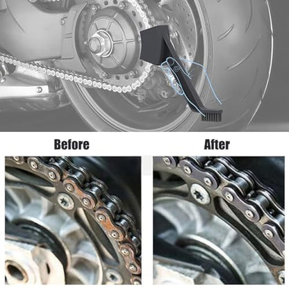 MiOYOOW Motorcycle Chain Brush, Portable Bike Chain Washer Non Disassembly Bike Chain Cleaning Tool for Bike Motorcycle Chain