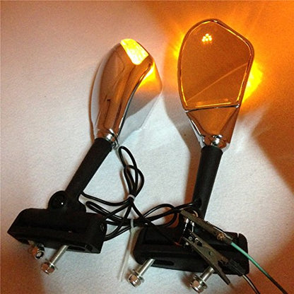 SMT-Yellow Led Lights Mirror Compatible With Suzuki Gsxr 600 750 1000 Hayabusa Sv650S Tl1000R Cd [B075WQNZWB]