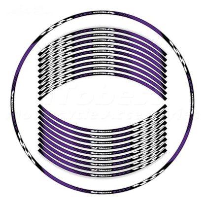 CBR 17 inch Wheel Rim Stickers Decals Tape Compatible with CBR1000RR-R 2004-2025 Motorcycle Reflective Rim Tapes Sticker Stripe (Purple) - color: Purple