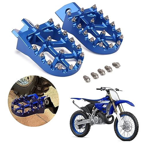 AnXin Dirt Bike Foot Pegs Motorcycle Footpegs Foot Pedals Rests CNC For TTR110 08-09 YZ125 YZ250 87-96 TTR125 00-04 YZ80 96-01 XT250 08-23 TTR90 00-07 TTR250 00-06 YZ500 WR500 YZ490 WR200 WR250 Blue - color: blue, size: YZ80-500 WR200-500 TTR90-250 XT250