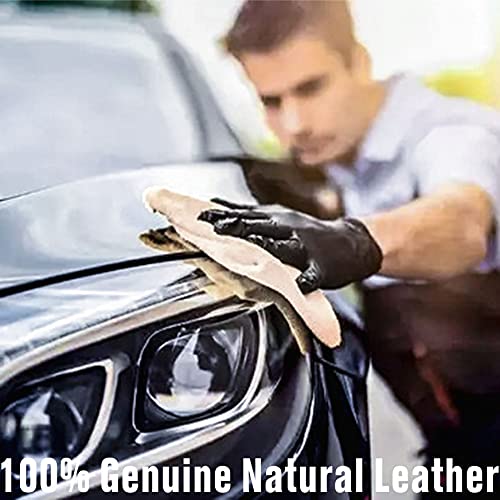 Chamois Cloth for Car - Drying Towel Shammy Towel Natural Real Leather Washing Cloth Cleaning Towel Car Wipes - Chamois Cloth Art Cloth Accessory (31.5'' x 20'')