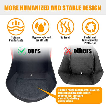 ATV Rear Passenger Foot Rest,Universal Adjustable Foldable Wear-resistant Rear Foot Pegs Compatible With Sportsman Rancher Griz (Red Piping) - color: Red Piping