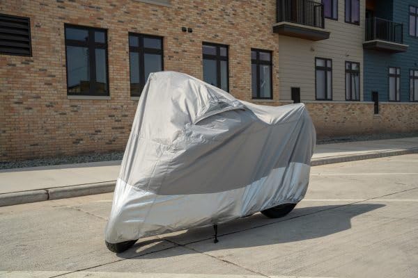 Dowco Guardian 26011-00 UltraLite Water Resistant Indoor/Outdoor Motorcycle Cover: Grey, X-Large - size: XL