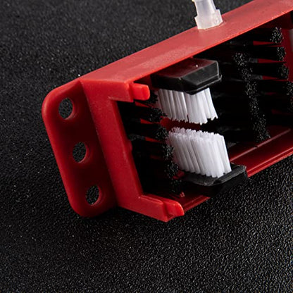 Motorcycle Chain Cleaning Machine Kit Lube Device Lubricating Accessory Chain Maintenance Brush Gear Cleaner Tool Washing Chains Cleaner Fits for All Model (Red) - color: Red