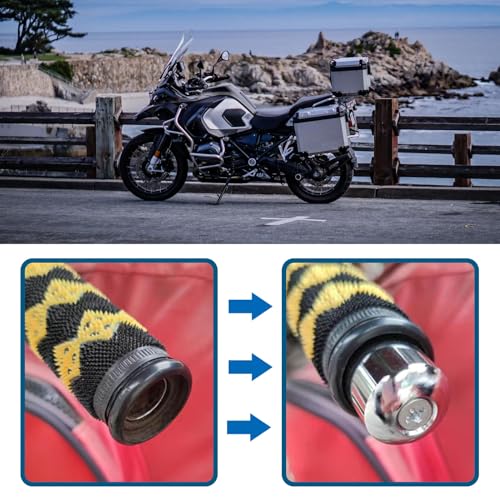 Motorcycle Handle Bar End Grip Plugs - Solid Handlebar End Weight Balance Plugs for Motorbike - Silver, 1 Pair - color: Silver