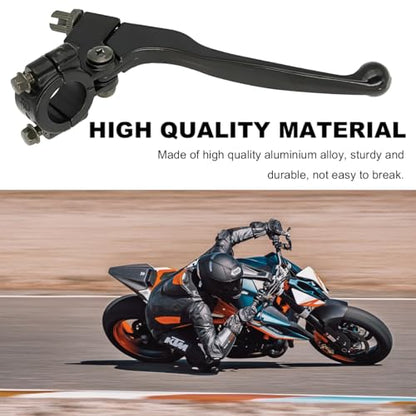 KVAEY Motorcycle Clutch Lever, 7/8" 22mm Left Handlebar Folding Brake Lever Perch, Clutch Handle Lever Replacement (Black) - color: Black