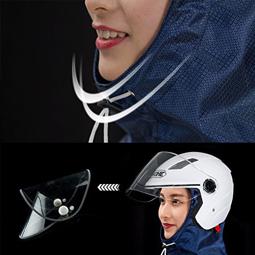 Unisex Adult Poncho Waterproof Rain Poncho Outdoors Bike Ebike Motorcycle Scooter Cycling Jacket Raincoat Cape Rain Cover - color: Royal Blue