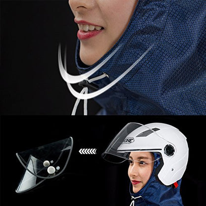 Unisex Adult Poncho Waterproof Rain Poncho Outdoors Bike Ebike Motorcycle Scooter Cycling Jacket Raincoat Cape Rain Cover - color: Royal Blue
