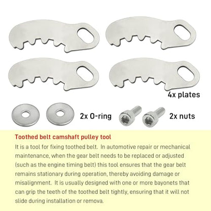 Toothed Belt Camshaft Pulley Tool Kit Compatible with Ducati 848 998 1098 1198 Monster 821 950 1200 Multistrada 950 1200 Streetfighter 848 1100 Diavel 1200 Hypermotard 821 939 Supersport 937