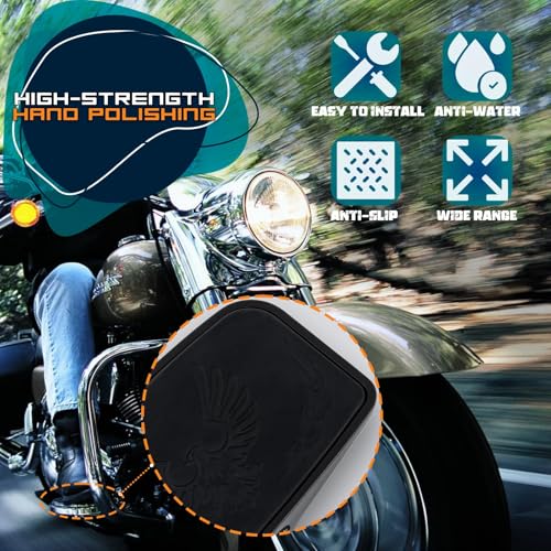 Rear Passenger Footpeg Passenger Peg Floorboard Footboard for Harley Dyna Electra Glide Road Electra RoadKing Fat boy Sportster 883 1200 Sportsters Dynas Softails V-Rod (Eagle-Black) - size: Eagle-Black
